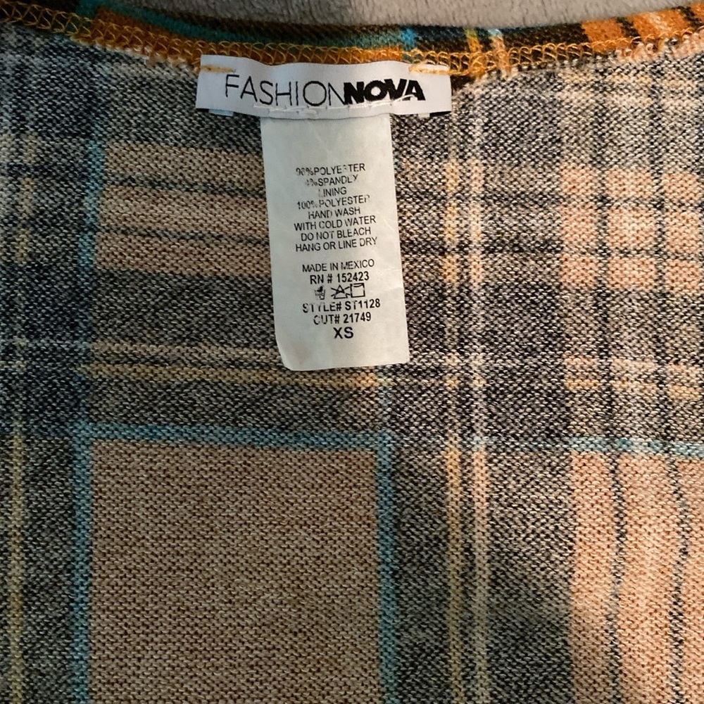 Orange plaid two-piece set - Picture 2 of 2